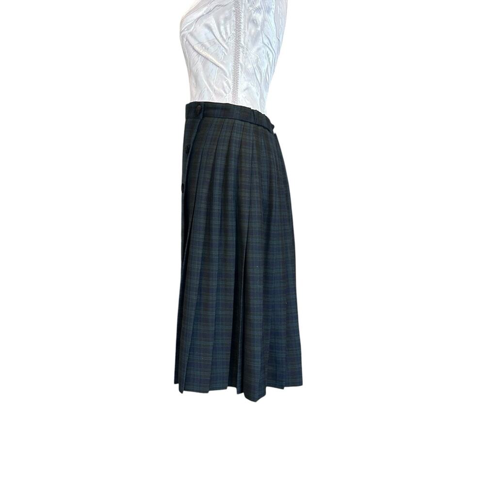 Vintage 90s Plaid Wrap Skirt Sz Medium Preppy Academia - Picture 3 of 13
